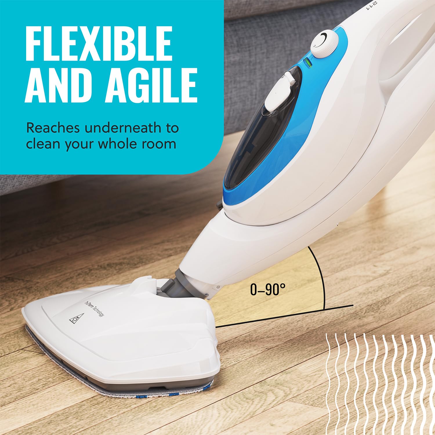 Steam Mop Cleaner 10in1 with Convenient Detachable Handheld Unit