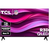 TCL 32-Inch Class R3D Series QLED Roku Smart TV | FullView Bezel-Less Design, Google Cast &amp; AirPlay 2 | Television for Bedroom, Dorm &amp; Kitchen (32R3D, 2026) Streaming Live Local News, Sports &amp; Movies