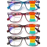 CLASAGA Progressive Multifocus Reading Glasses for Women, Pattern Print Blue Light Block Stylish Ladies Computer Readers