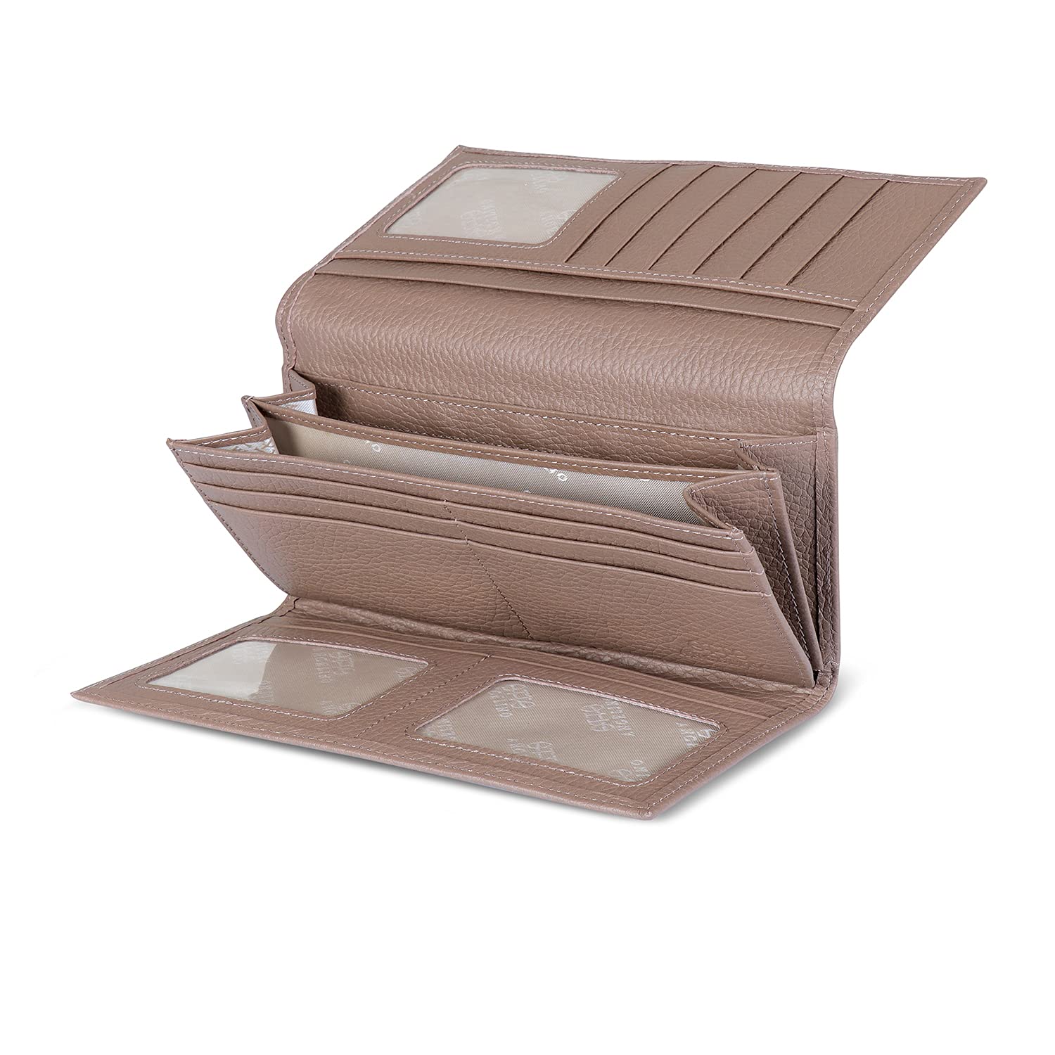 Otto Angelino Genuine Leather Zippered Envelope Wallet with Phone Compatible Slots - RFID Blocking -Unisex