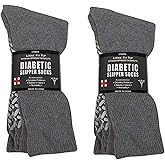 Personal Touch Diabetic Socks Non Skid Hospital Loose Fitting Slipper Socks With Gripper Bottoms 6 Pack Savings Gripper socks