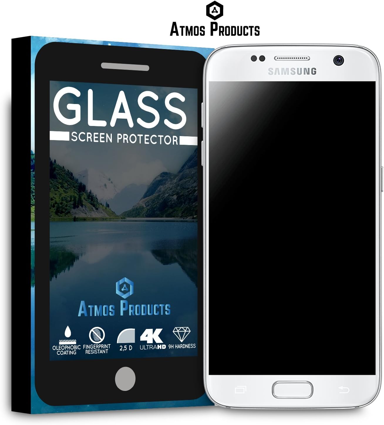 Atmos G930 Heavy Duty 3D Full Tempered Glass 9H Hardness Tempered Glass Screen Protector for Samsung Products Samsung S7 S7 100% 3D