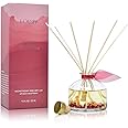 LOVSPA Uplift Pomegranate & Citrus Essential Oil Aromatherapy Reed Diffuser Set - Scented Reed Sticks - Juicy Orange, Bergamot, Black Currant & Sandalwood w/Real Orange Slices