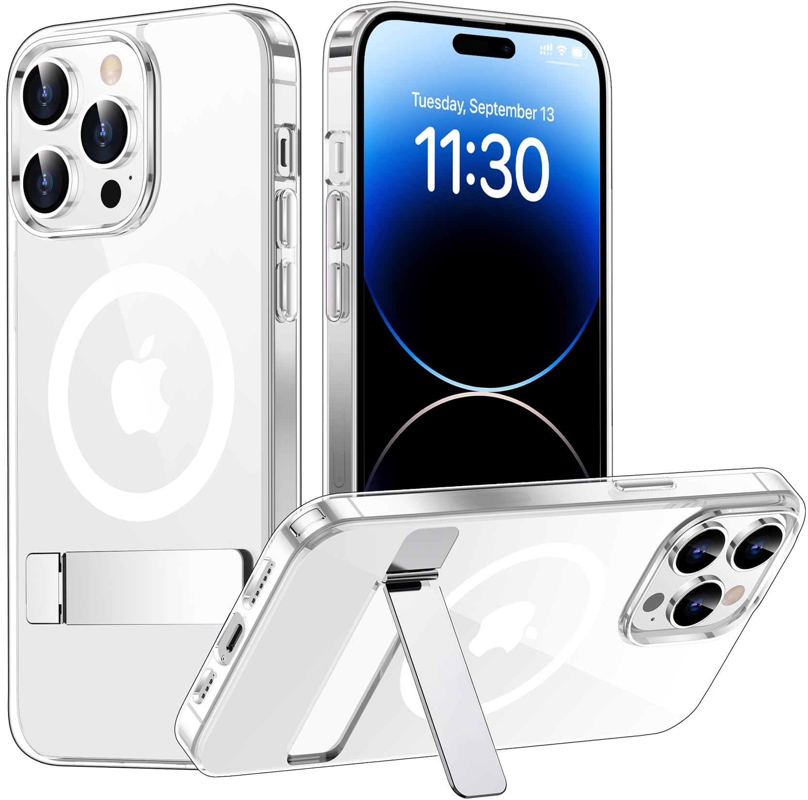 Photo 1 of Temdan Magnetic Compatible with iPhone 14 Pro Case, [Built-in Invisible Kickstand][Compatible with MagSafe] [Military Grade Shockproof] Slim Thin Phone Case for iPhone 14 Pro 6.1"