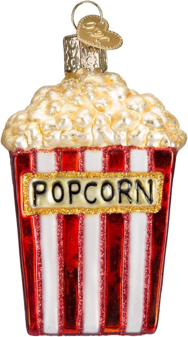 Ornaments - Old World Christmas Ornaments: Ballpark Foods Glass Blown Ornaments for Christmas Tree, Popcorn