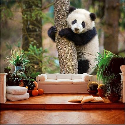 Amazon Com Hwhz Children S Room Wall Papers 3d Nature Panda
