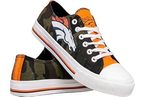 FOCO Women's NFL Camo Low Top Canvas Sneakers Shoes