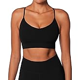 Sunzel Sports Bra for Women, Criss-Cross Open Back Adjustable Strappy Bras, Workout Gym Padded Yoga Bra with Removable Pads