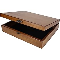 Boîtes Bois Naturel SEWACC Boîte En Bois Brut 2 Pièces - Couvercle Coulissant - DIY Artisanat, Bijoux, Collection - Taille Moyenne Boîte Bois Brut