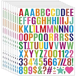 YNHAY 1960Pcs Waterproof 1" Vinyl Alphabet & Number