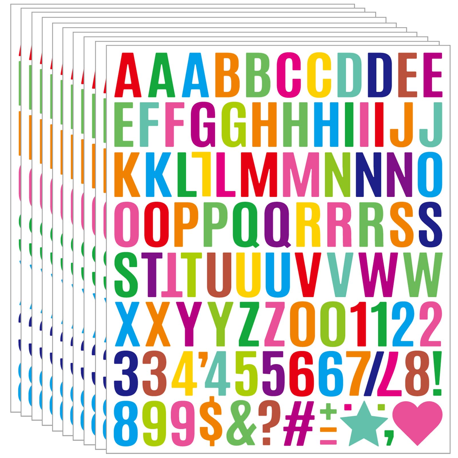 YNHAY 1960Pcs Waterproof 1" Vinyl Alphabet & Number