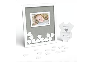 Great Lakes Memories GLM Premium Baby Shower Guest Book with Welcome Sign & 50 Hearts - Perfect Keepsake Memory Book for Boy & Girl Baby Shower Decorations, Alternative to Traditional Guest Books!