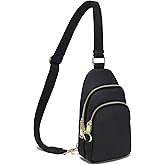 INICAT Crossbody Sling Bags Fanny Packs Leather Purses Chest Bag for Women