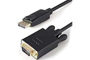 StarTech.com 3ft (1m) DisplayPort to VGA Cable - Active DisplayPort to VGA Adapter Cable - 1080p Video - DP to VGA Monitor Ca