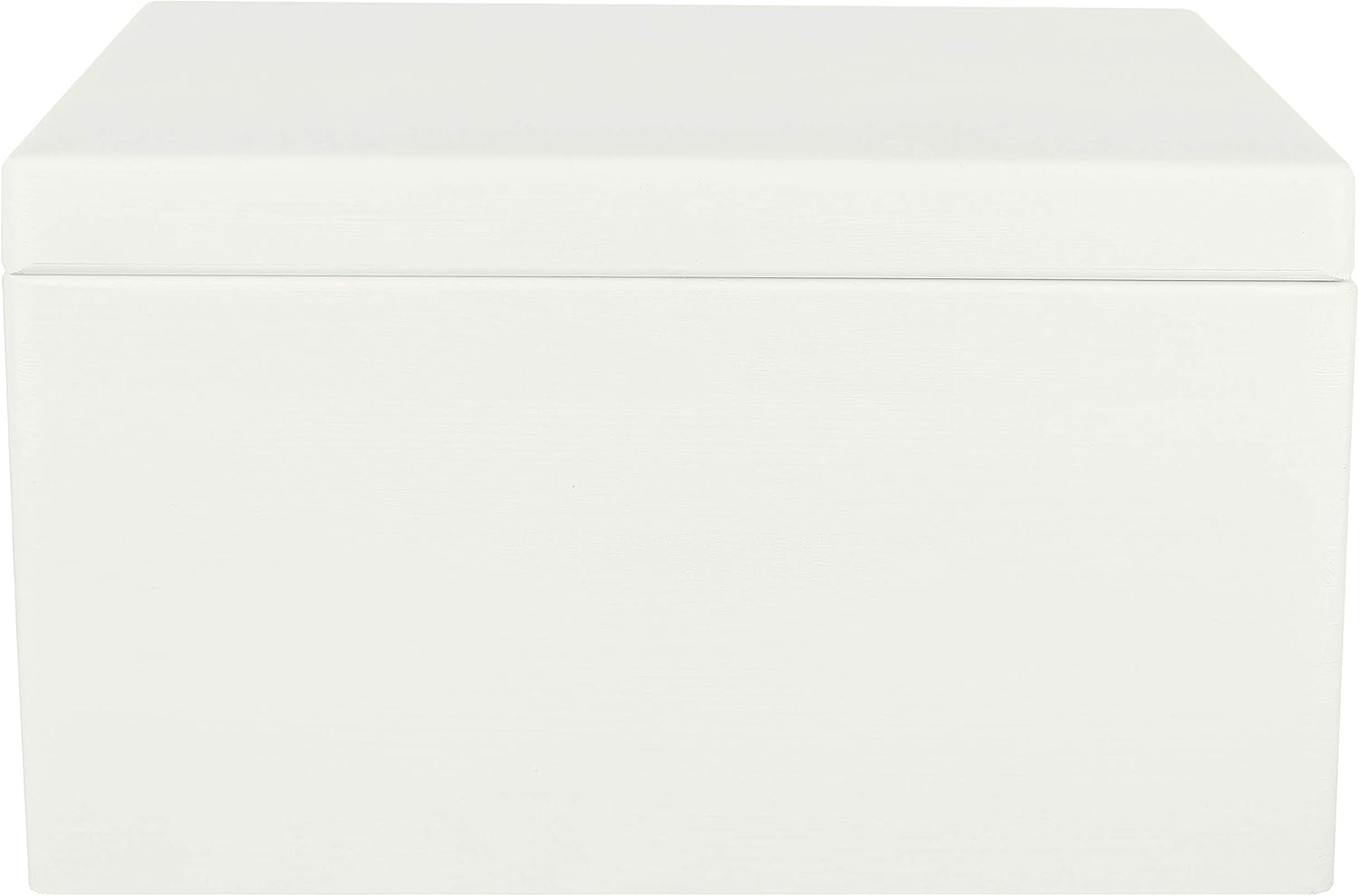 Creative Deco XXL Large White Plain Wooden Storage Box, 40 x 30 x 24 cm - Image 5
