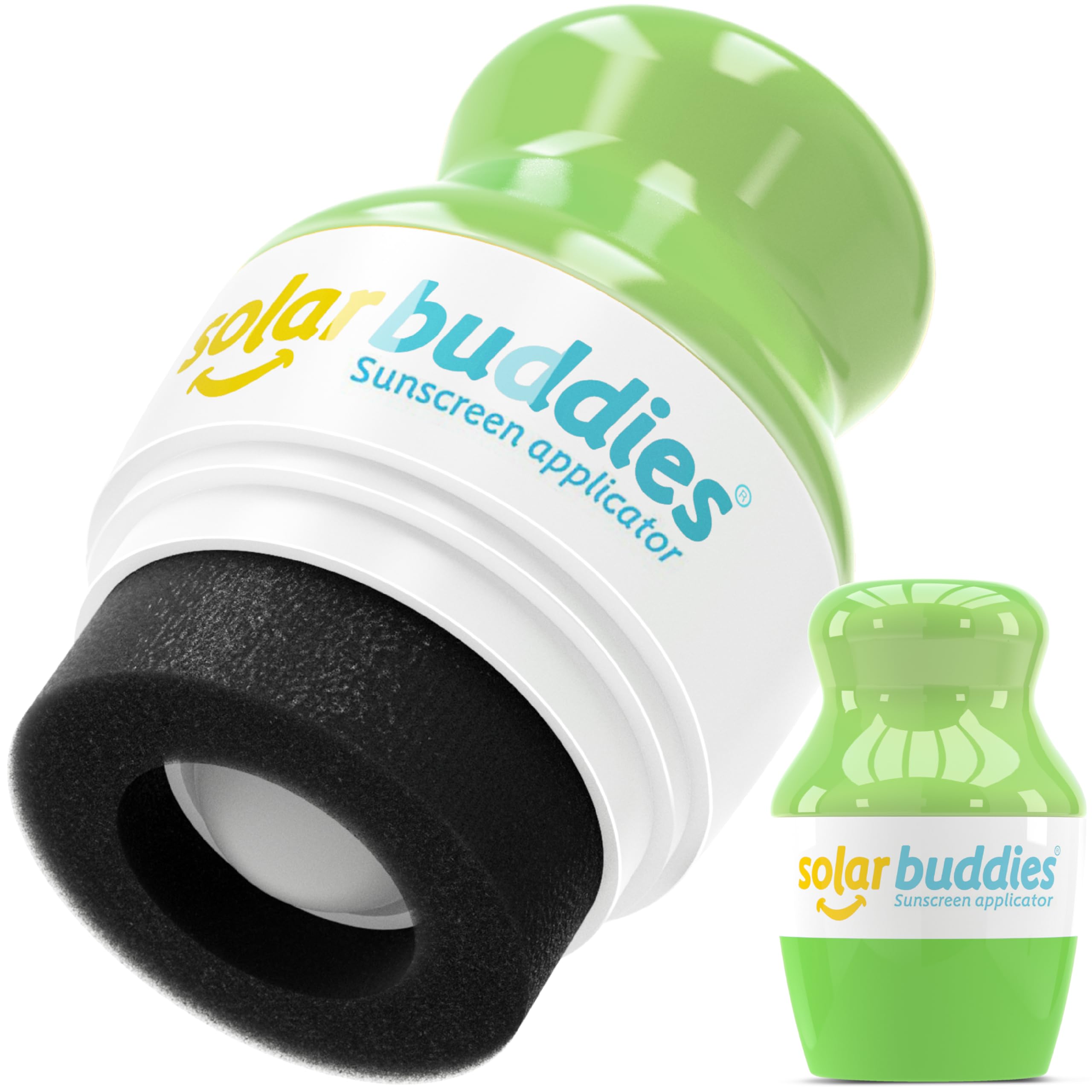Solar Buddies Sunscreen Applicator - Full Green - Refillable Roll on Sponge Sunscreen, Suncream & Lotion Applicator For Kids, Adults & Families - Holds 3.4fl oz, Perfect Size for Travel — image 1