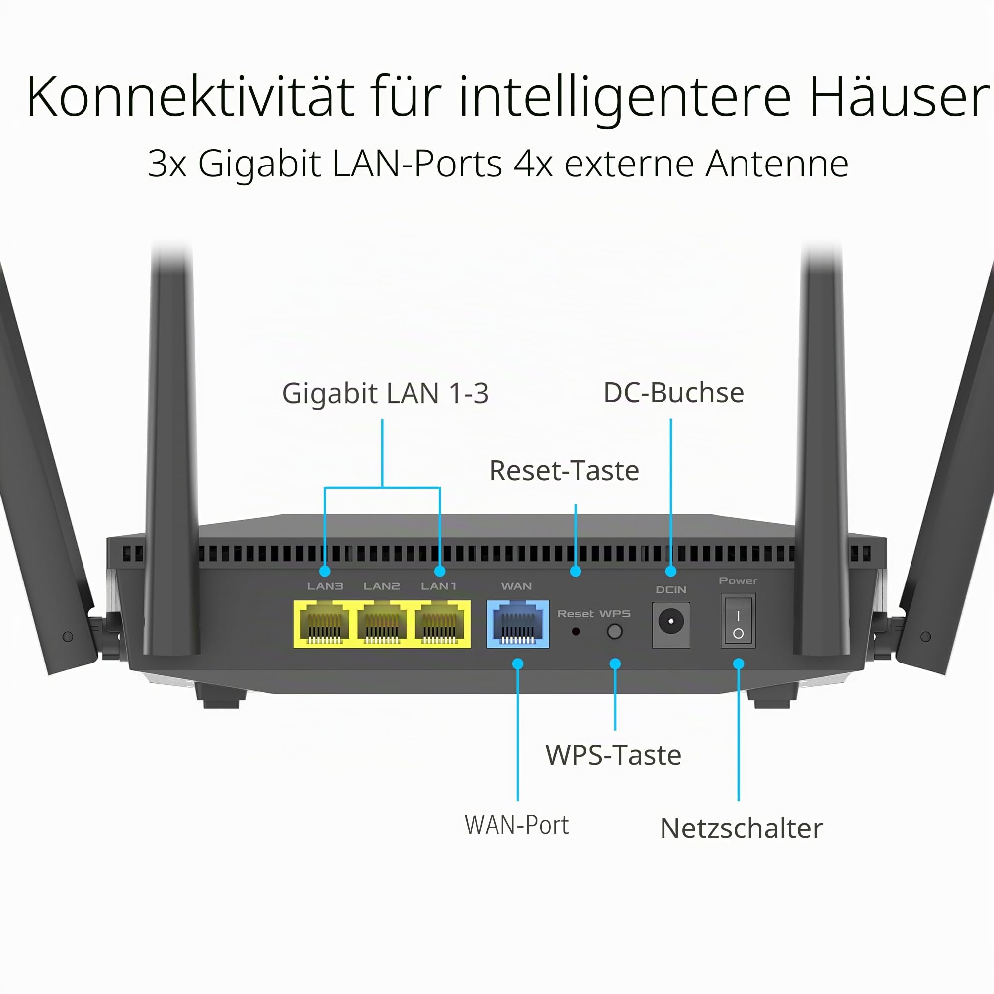 ASUS RT-AX52 AX1800 AiMesh kombinierbarer Router 6