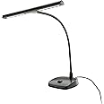K&M Konig & Meyer 12297.090.55 Piano Lamp | Sturdy Music Light to Reduce Eye Strain While Playing | 12 LEDs, 2500 Lux | 16.338" Gooseneck with Stable Stand for Optimum Position | Black
