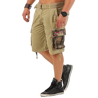 Geographical Norway Paragone Herren Cargo Shorts Bermuda Sommer kurze Hose Pants
