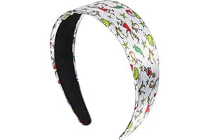 Bioworld Dr. Seuss How GRINCH Stole Christmas Allover Character Design Headband For Women and Girls