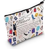 MEIKIUP Flight Attendant Gifts Air Stewardess Cosmetic Travel Bag Stewardess Aviation Makeup Pouch (Flight Attendant noun Bag)