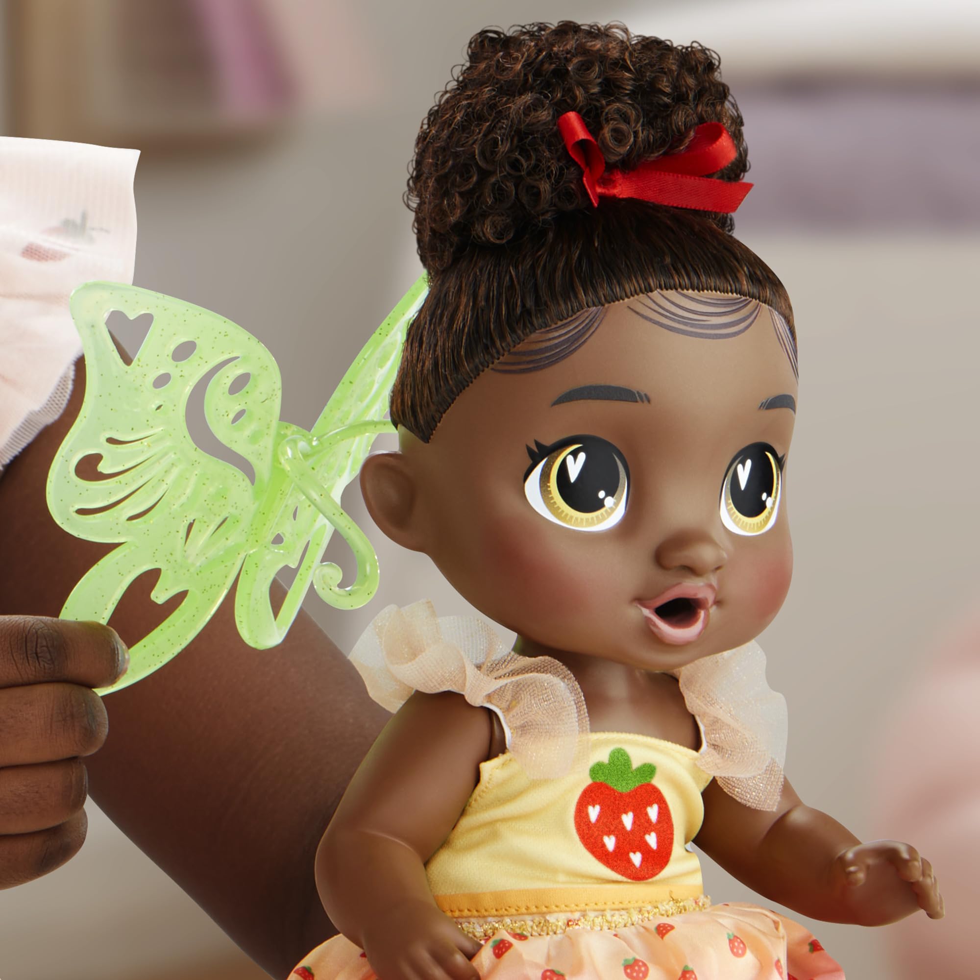 Baby Alive Fairy Fashions Berry Boo Doll with Clothes Accessories, Black Hair, 11 Inches, Kids Toys, Ages 3+ (Amazon Exclusive)