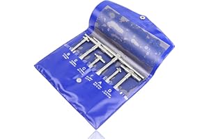 E-Found 6 Pc Telescoping Gage Set, 5/16" - 6" Range, T-Bore Hole Gauges w/Pouch, High Precision Telescopic Bore Gauge T-Gage Set