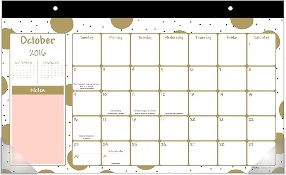 Amazon Com Mead Academic Year Monthly Desk Calendar August 16 July 17 17 3 4 X10 7 8 Student Office Products