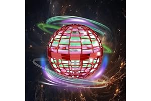 GENERIC Flying Orb Ball Toys, 2025 Upgraded Toy, Hover Ball Boomerang Fly Fidget Spinner Hand Controlled Mini Drone Cosmic Globe Spinning Cool Toys for 6 7 8 9 10+ Year Old Boys Girls Teens (Red)