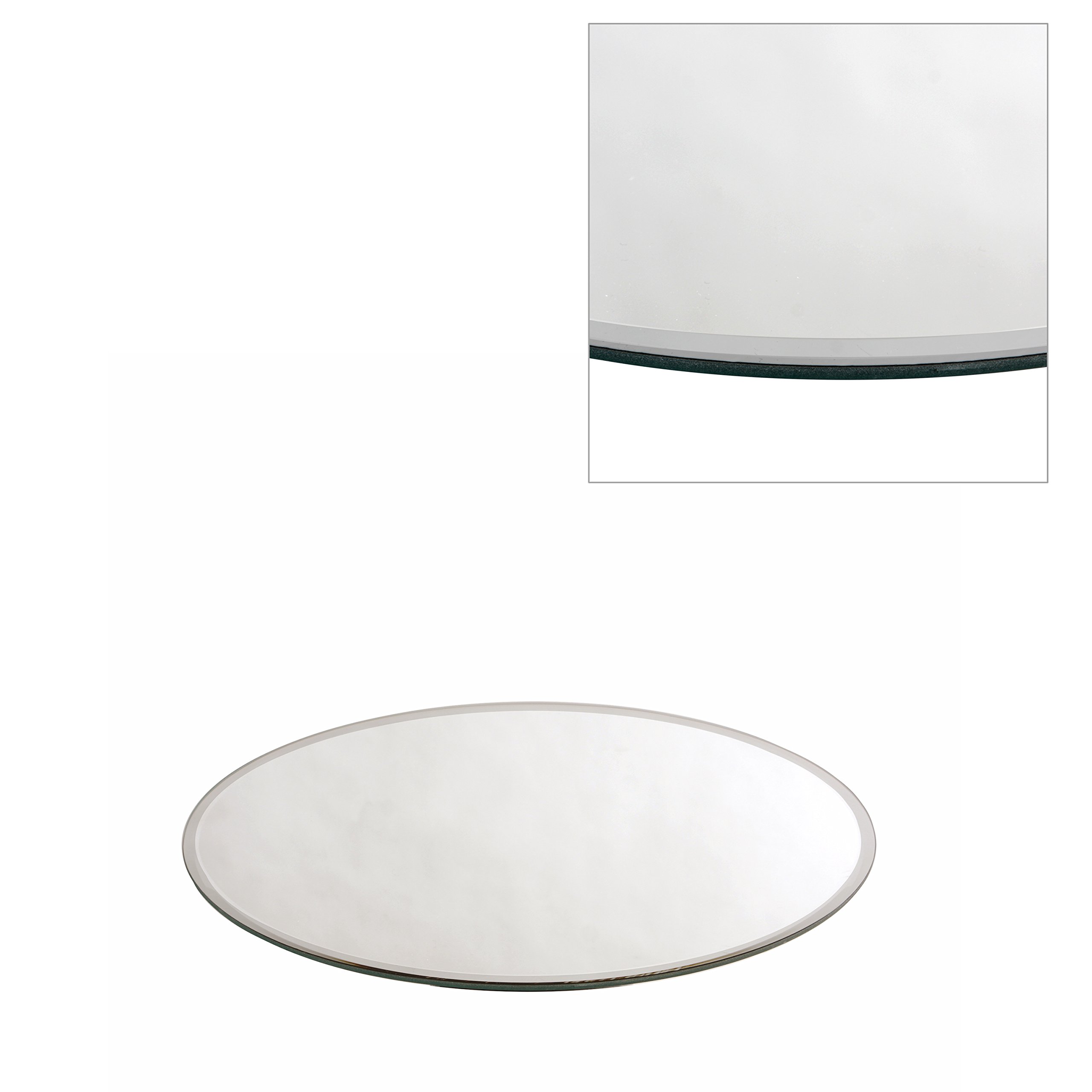 Decor Essentials ROUND-SQUARE-20-25-30-or-40CM-MIRROR-PLATES-WEDDING-TABLE-CENTREPIECES (20 cm Round)