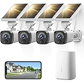 2.5K Solar Camera Outdoor Wireless, 4MP Home Security Camera System, Battery Powered Security Camera,PIR Human Detection, 2-Way Audio, Night Vision, IP65 Waterproof, Cloud/SD Storage 0 Monthly Fee