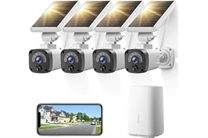 CAMCAMP 2.5K Solar Camera Outdoor Wireless, 4MP Home Security Camera System, Battery Powered Security Camera,PIR Human Detection, 2-Way Audio, Night Vision, IP65 Waterproof, Cloud/SD Storage 0 Monthly Fee