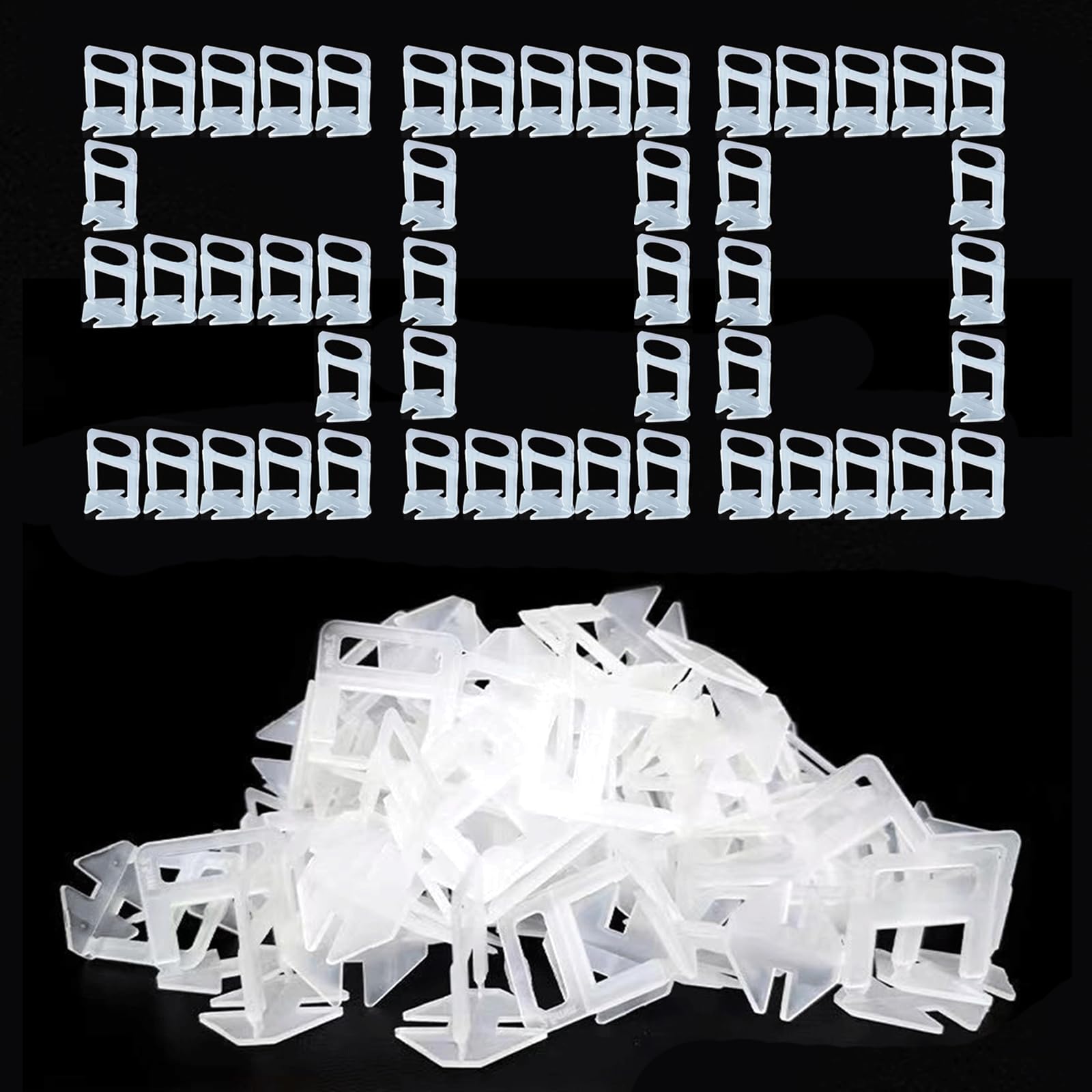 Tile Leveling System 3mm,500 pcs Tile Levelling System Clips,for Professional Ceramic Tile and Stone Installation,Only 500PCS Tile Spacer Clips