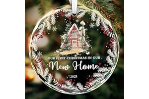 House Warming Gifts for Couples, Our First Christmas in New Home Ornament 2025, New Home Gifts for First Time House Owner Cou