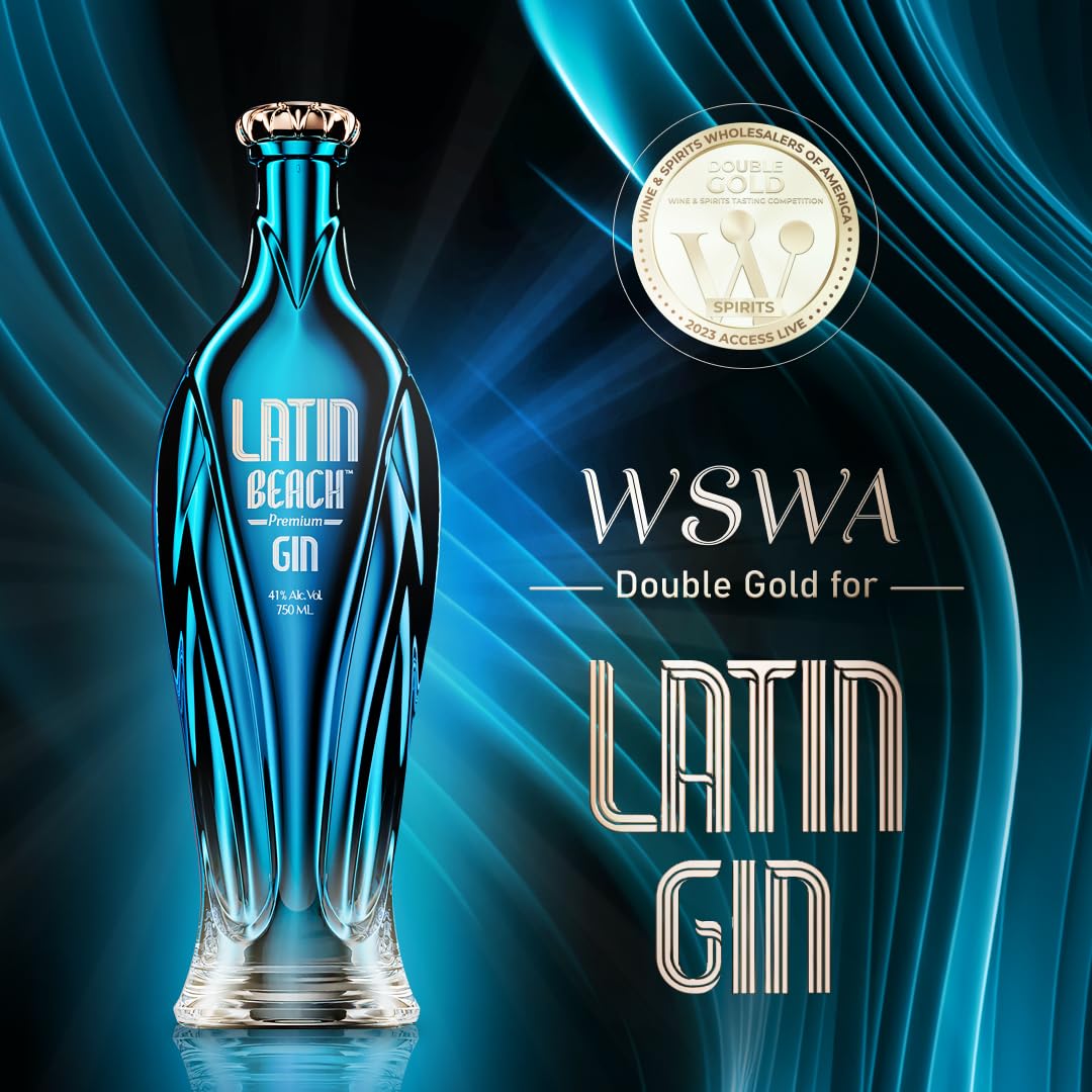 Latin Beach Gin 700ml – fruchtig, spritzige Zitrone | Aromen von Maracuja, Mango und Papaya | Italienischer Gin mit tropischem Flair | 1x 700ml | 41% Vol. 5