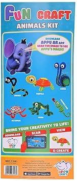 Appu DIY Animal Crafts - Easy to Use Kit - Make Your Own Animals Toys - For Fun and Educational Purposes - Perfect Art & Craft for Kids - Boosts Creativity and Cognitive Skills - Ideal for Age Above 3