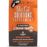 Tiki Cat Solutions Cat Supplement, Digestion, Chicken &amp; Egg, 5.6 oz Pouch | Functional Supplement, Digestion, Real Chicken &amp; Egg, High Protein, High Moisture, Aids Digestion, Fiber, Prebiotic, 0.28 oz