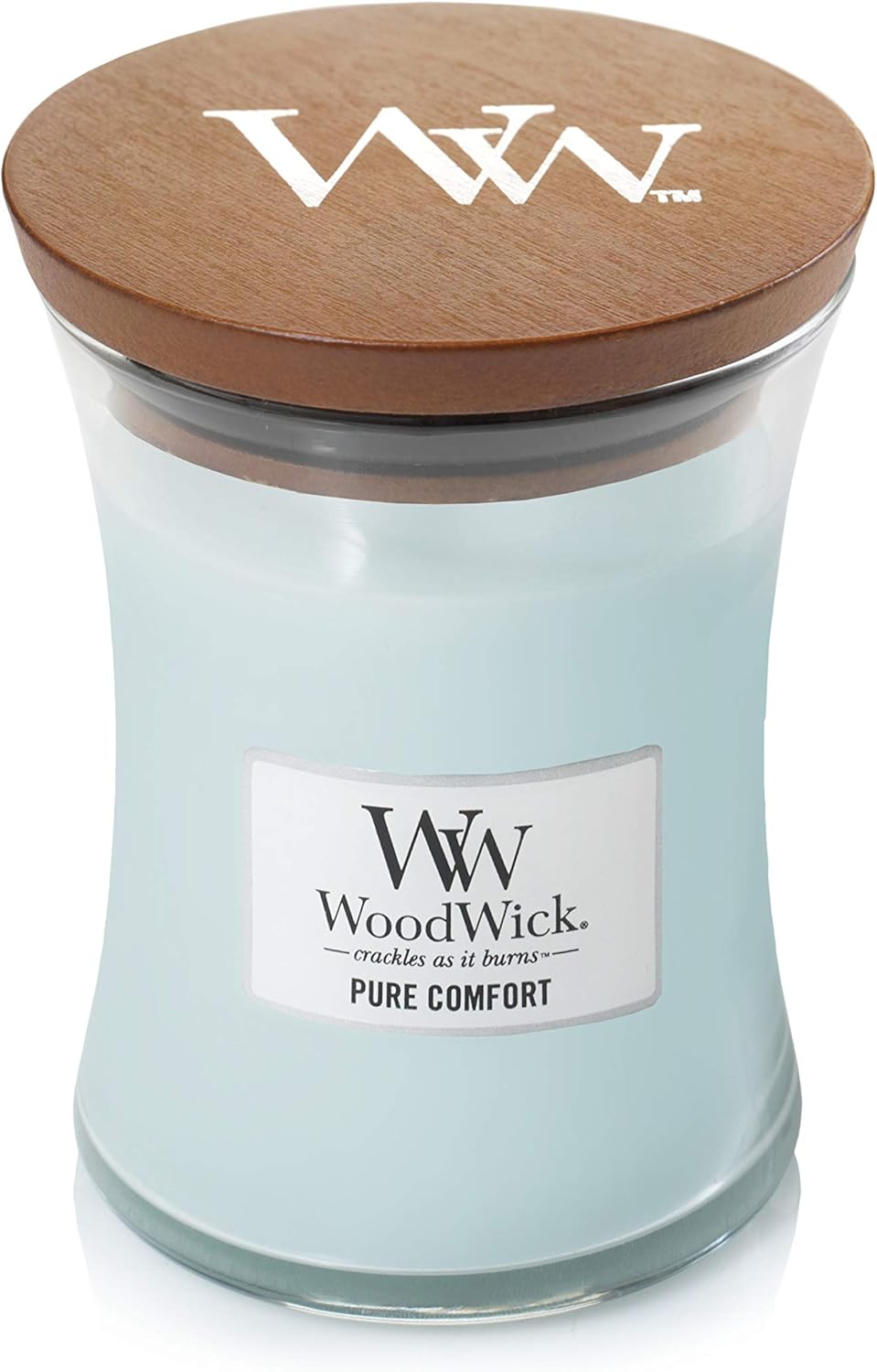 WoodWick Medium Hourglass Scented Candle with Crackling Wick Pure