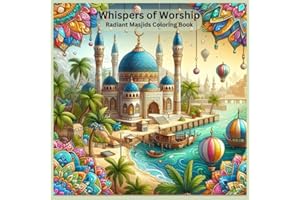 Whispers of Worship - Radiant Masjids - Mosques Islamic Coloring Book for Kids and Muslims of all Ages Ultimate Activity Gift for Boys and Girls (Islamic Inkful : Colorful Reflections of Islam)