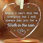 BSQUIELE Christmas Friend Gifts for Women - Friend Ornament for Women - Maybe I Can't Stop The Downpour -Friendship Gifts, Friend in Need, Send Love to Sister, Bestie Gift, Thinking of You Gift