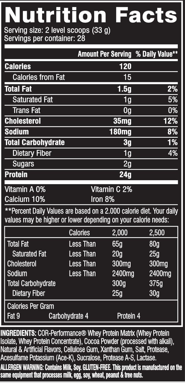 Cellucor Whey Protein Isolate Powder with BCAAs, Post Workout Recovery Drink, Gluten Free Low Carb Low Fat, Molten Chocolate, 28 Servings