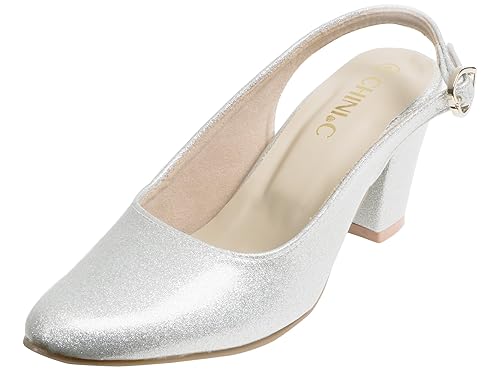 metallic silver heels uk