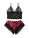 SOLY HUX Women's Plus Size Lingerie Set Spaghetti