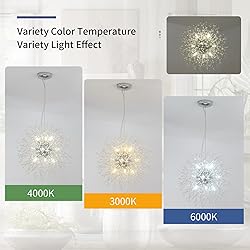 Modern Crystal Chandeliers Firework, 9-Light Chrome