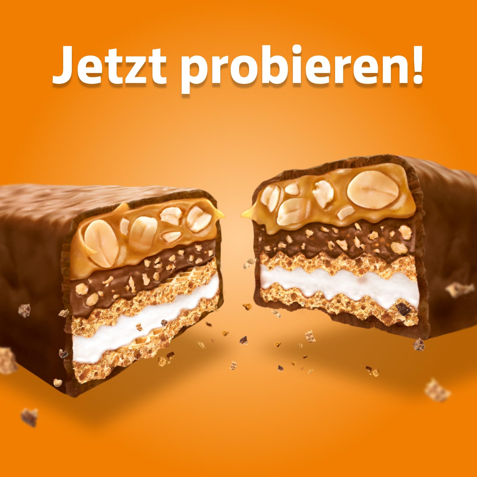 Knoppers ErdnussRiegel – 1 x 200 g (5 Riegel) – Schokoriegel mit Milch- und Erdnusscreme, gehackten salzigen Erdnüssen, Karamell und Vollmilchschokolade 3