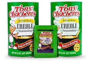 Tony Chachere's Creole and Cajun Seasoning Canisters (2 Pack + Packet) (2 Pack, Original)