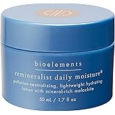 Bioelements Remineralist Daily Moisture - 1.7 fl oz - Lightweight, Pollution-Neutralizing Moisturizer for All Skin Types - Fight Aging Skin - Vegan, Gluten Free - Never Tested on Animals