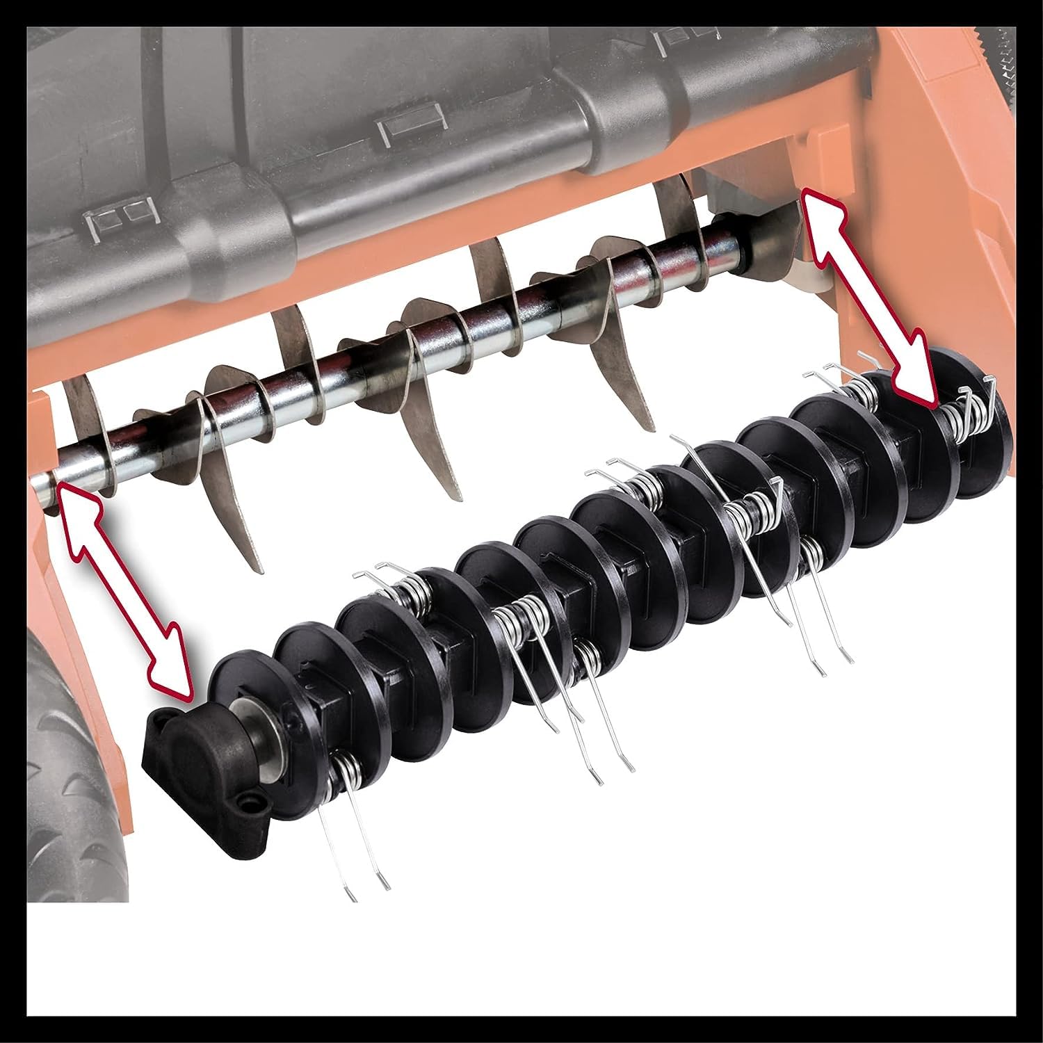 Einhell Akku-Vertikutierer-Lüfter GE-SC 35/1 Li Power X-Change (2X 18V, 35 cm Arbeitsbreite, bis 9 mm Arbeitstiefe, Brushless, ohne Akkus und Ladegeräte) 8