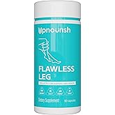 UpNourish Cellulite Vein Health Supplement with Caviar Collagen, SOD DIMPLESS, MOROSIL, Butchers Broom, Horse Chestnut, Leg Wellness and Circulation Support 90ct