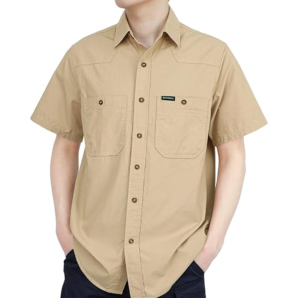 Amazon.com: Caterpillar Men's Utility Button-Up Shirt, Small